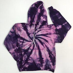 NWOT Hanes Cotton Purple/Pink Tie Dye Hoodie